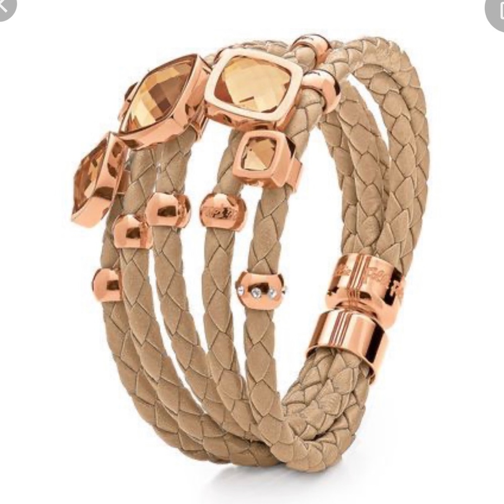 Folli Follie Elements Leather Bangle Bracelet